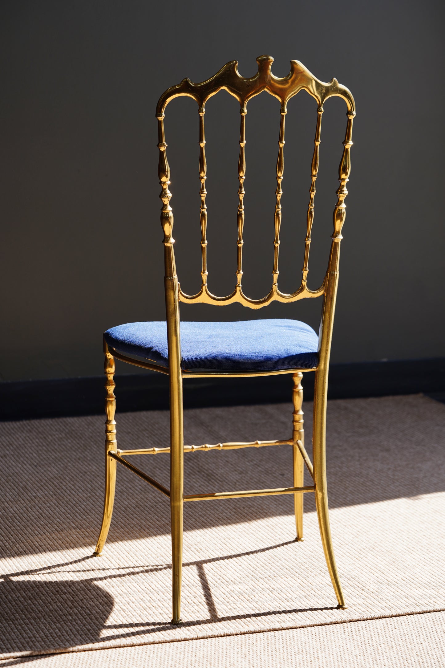 Mid-Century Italian Brass Chiavari Chair