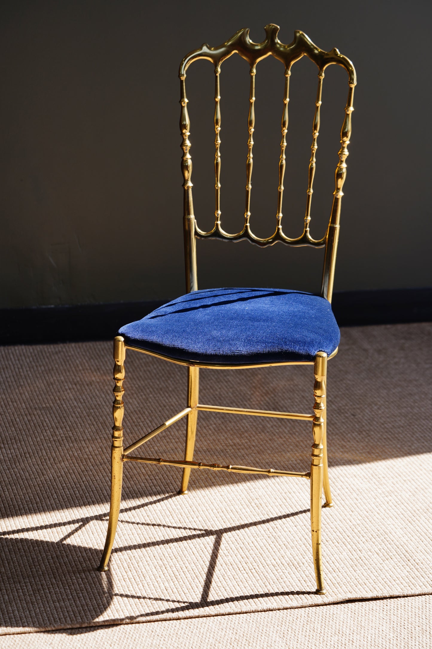 Mid-Century Italian Brass Chiavari Chair