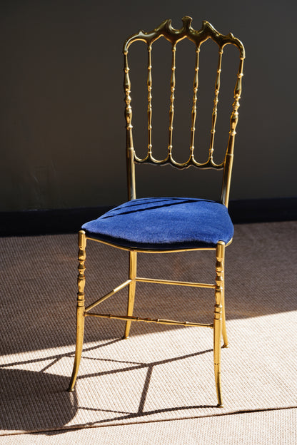 Mid-Century Italian Brass Chiavari Chair