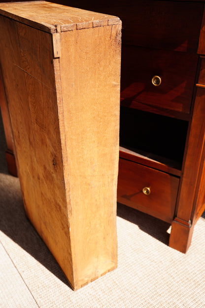 Antique French Empire Walnut Commode with Marble Top