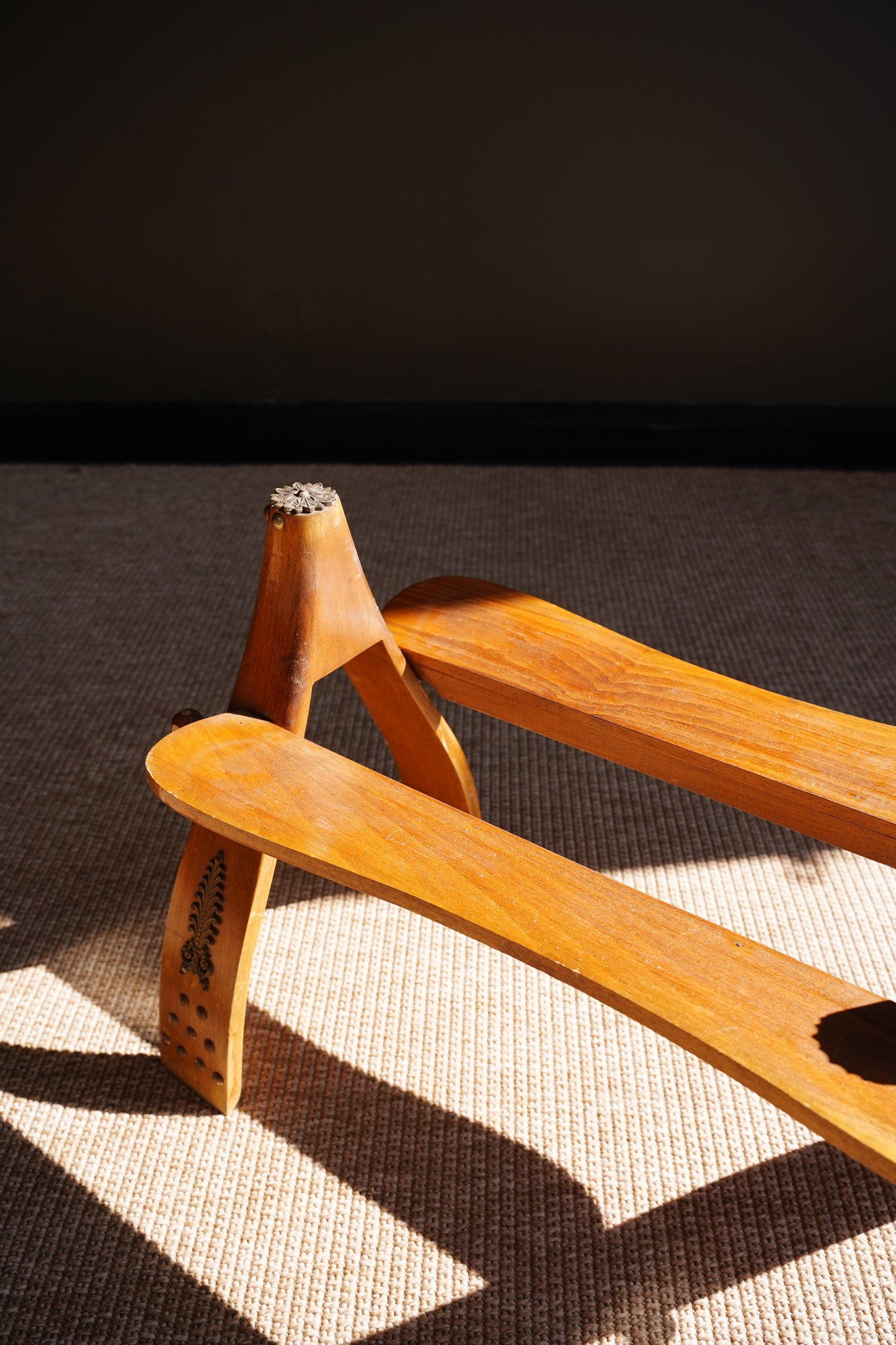 Vintage Cowhide Camel Saddle Stool, Circa 1960s