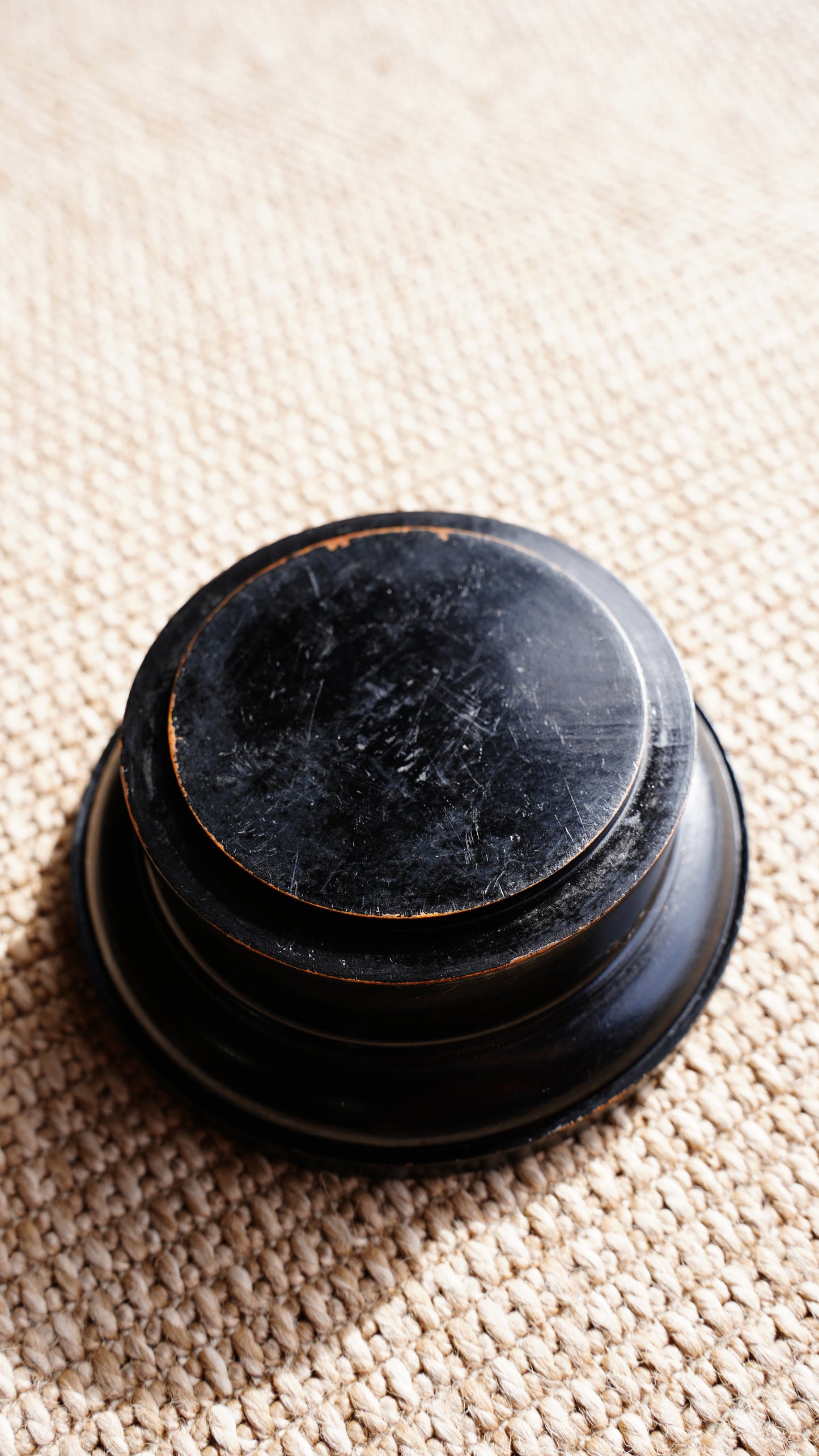 Antique Ebonized Cloche Stand or Riser
