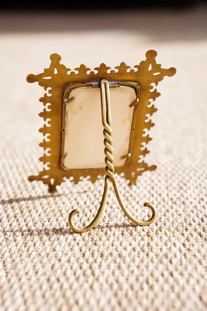 Antique Victorian Brass Picture Frame, c1890
