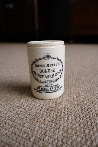 Antique Dundee Marmalade Pot, English Ironstone Crock, Circa 1900