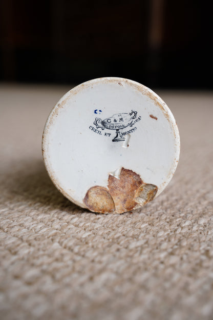 Antique French Grey Poupon Dijon Mustard Pot, Circa 1890