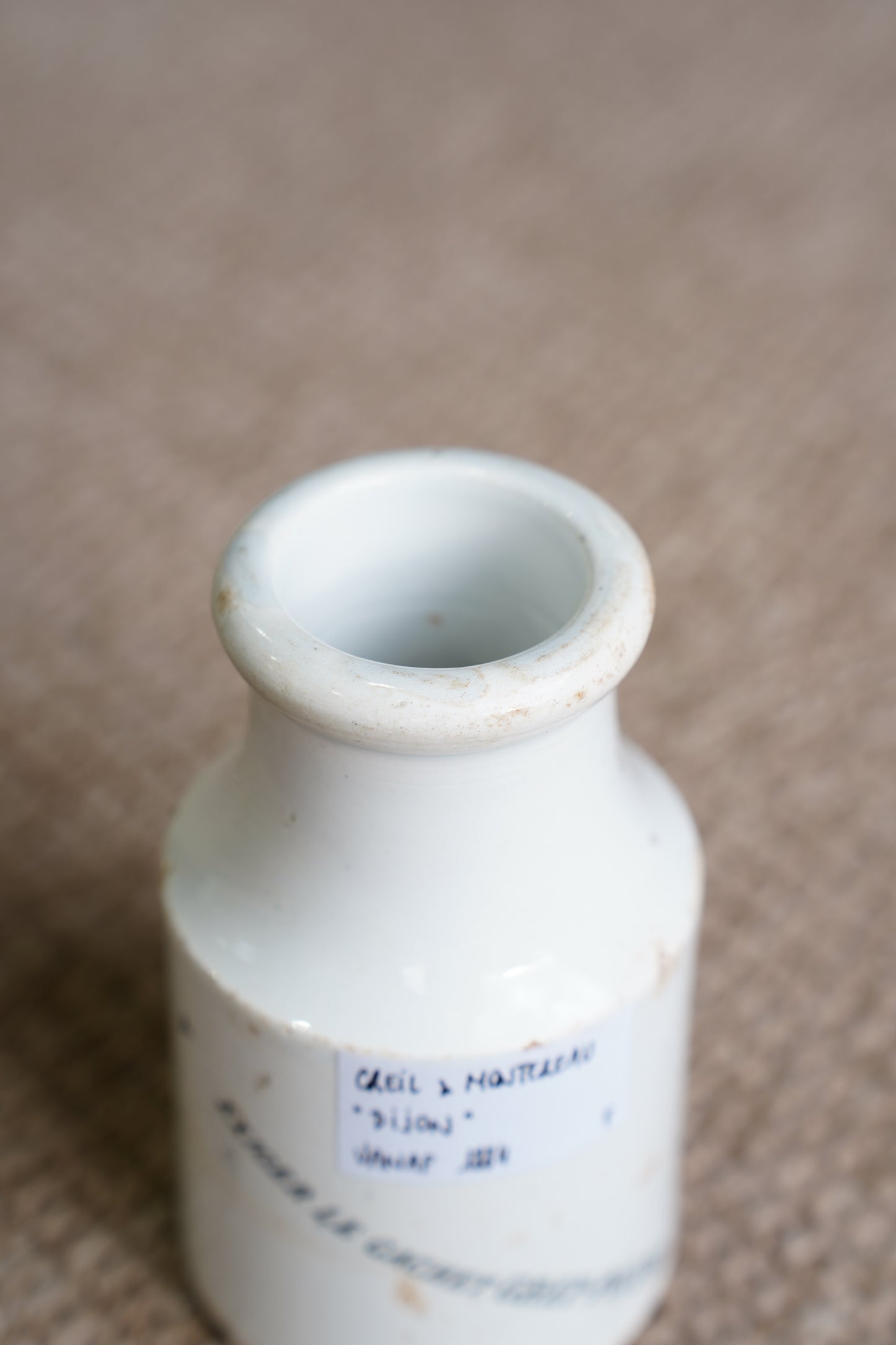 Antique French Grey Poupon Dijon Mustard Pot, Circa 1890