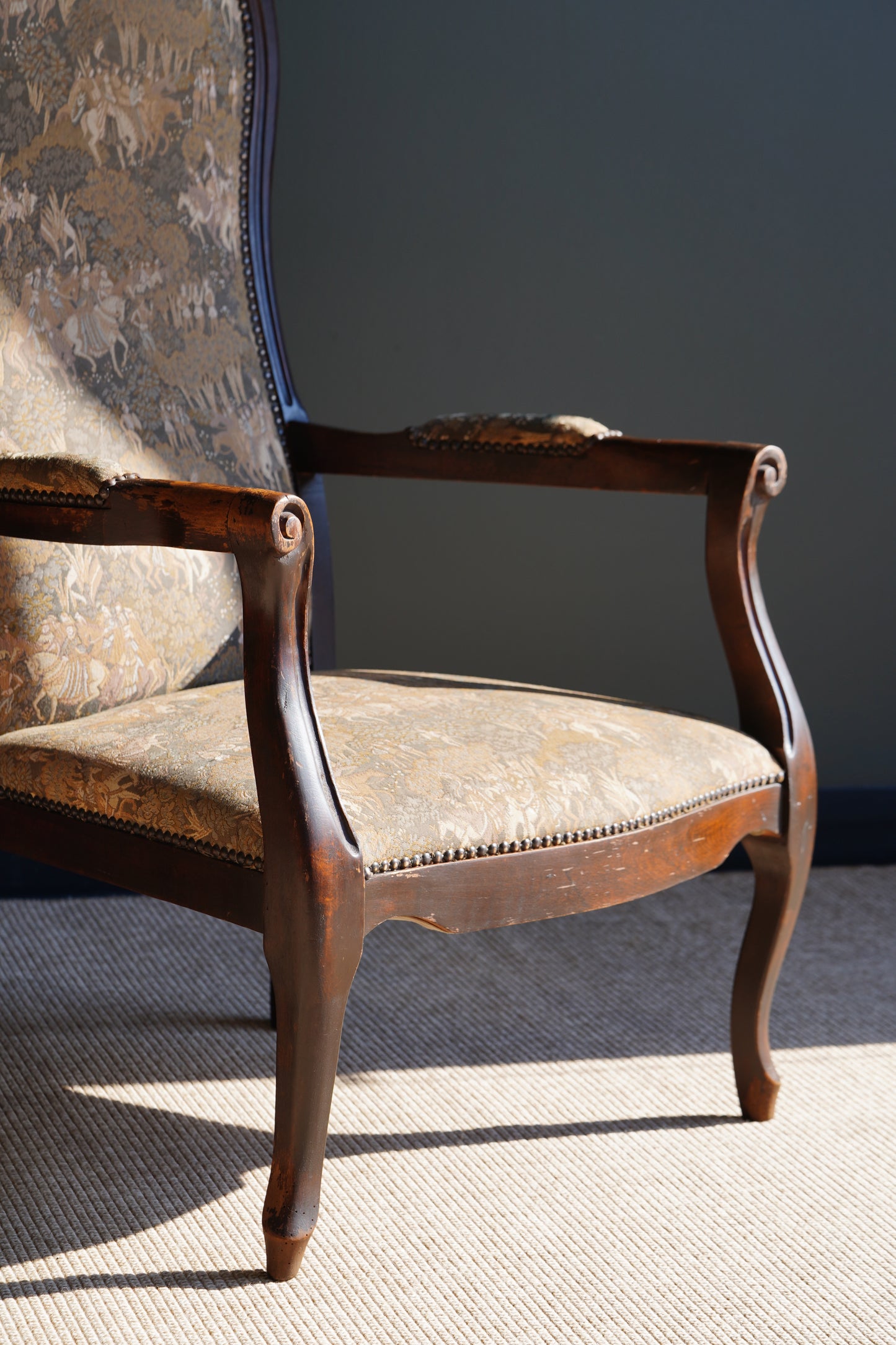 Antique Louis Philippe Style Tapestry Armchair