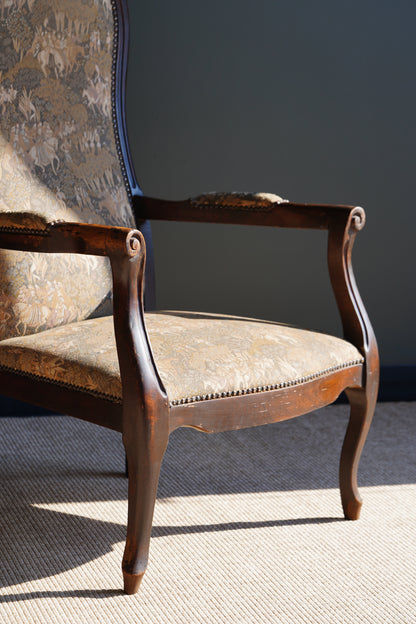 Antique Louis Philippe Style Tapestry Armchair