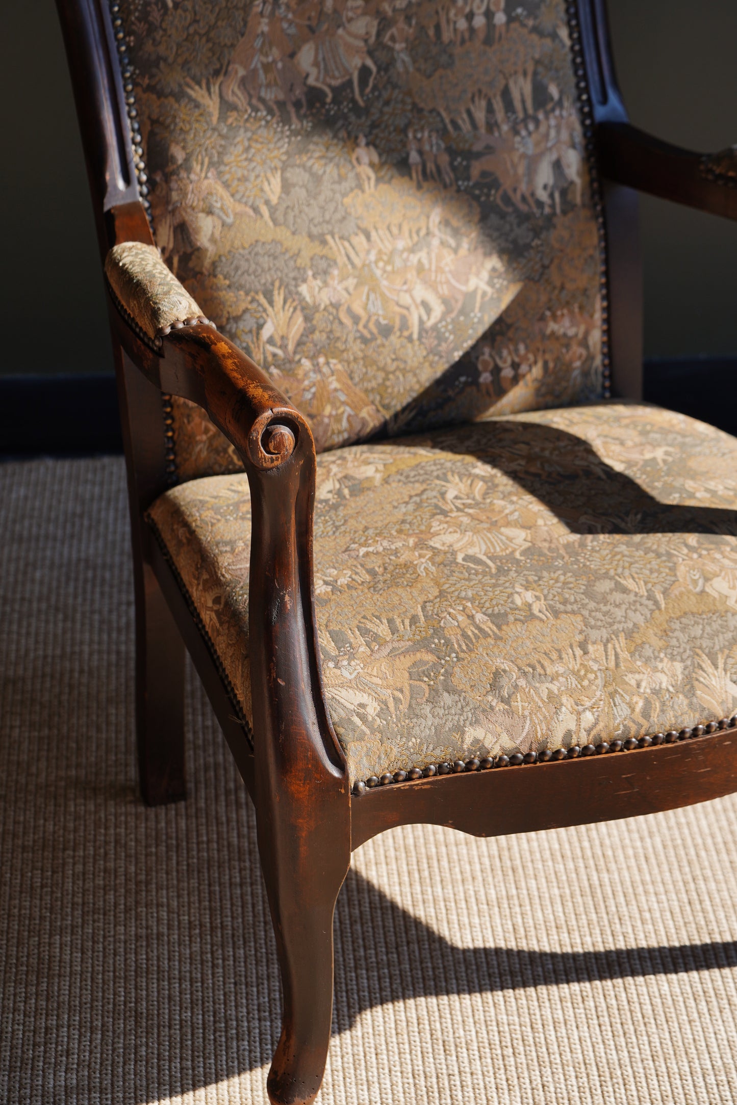 Antique Louis Philippe Style Tapestry Armchair