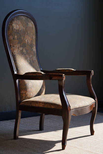 Antique Louis Philippe Style Tapestry Armchair