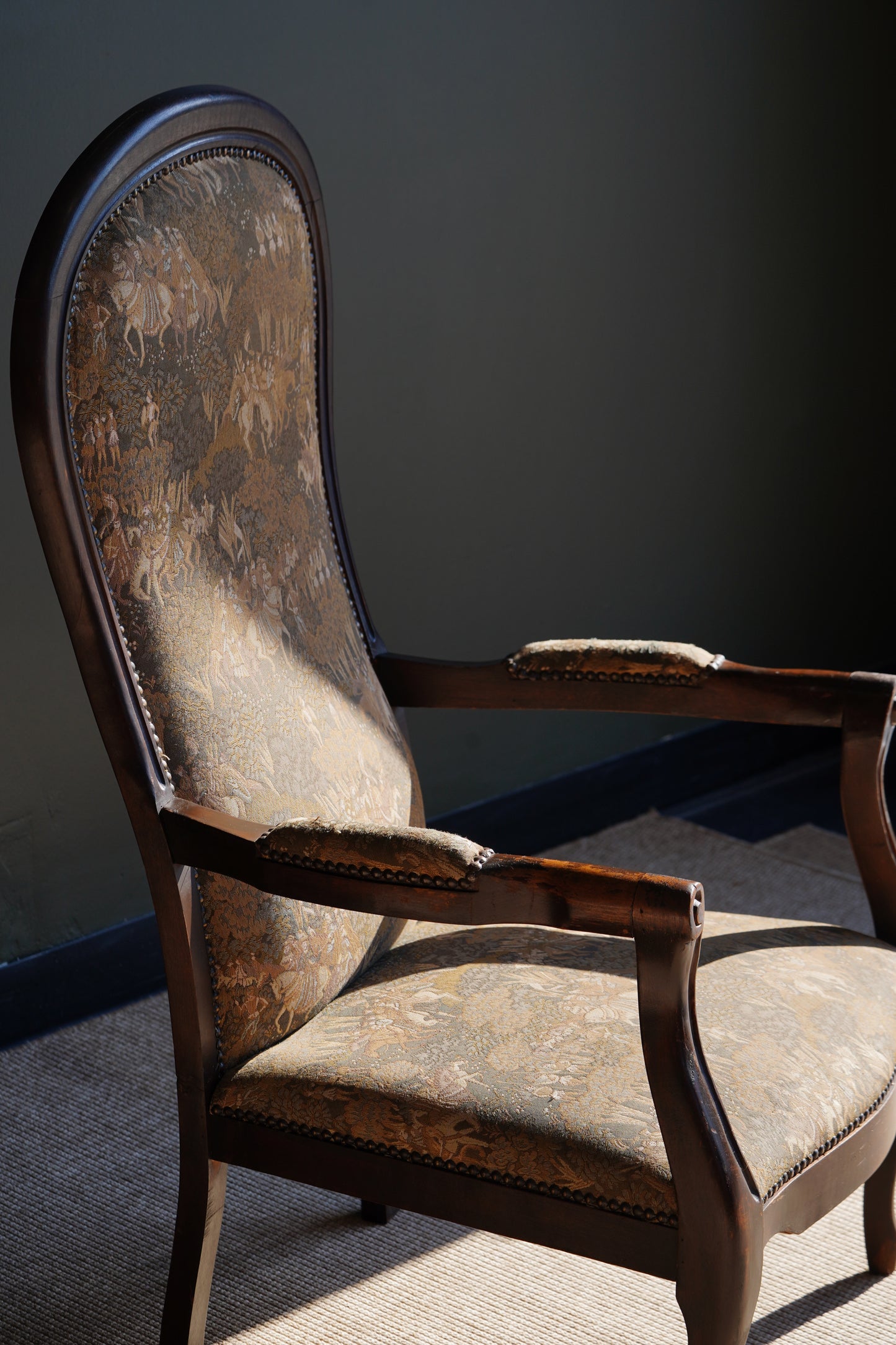 Antique Louis Philippe Style Tapestry Armchair