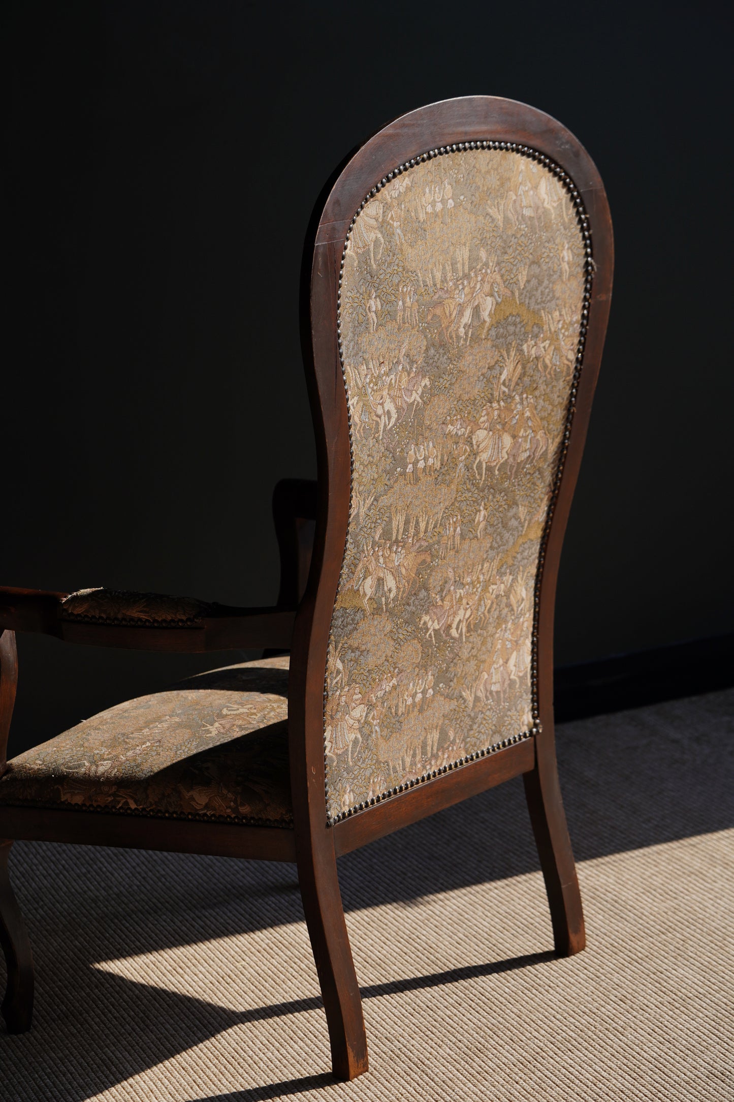 Antique Louis Philippe Style Tapestry Armchair