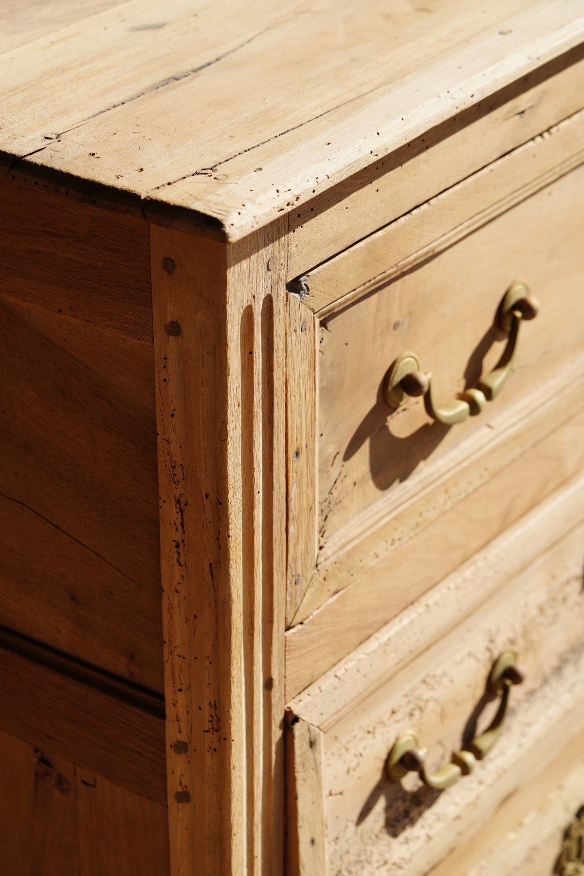 Antique French Louis XVI Sandblasted Walnut Commode, Circa 1790