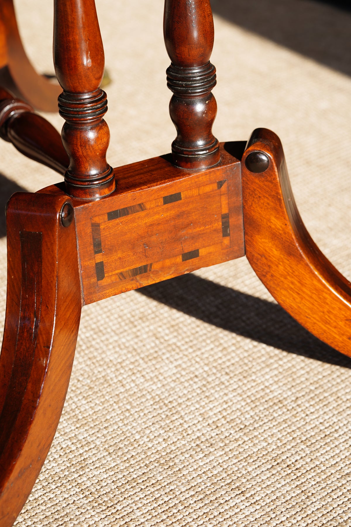 Antique English Mahogany Table with Drop Leaves, Circa 1820