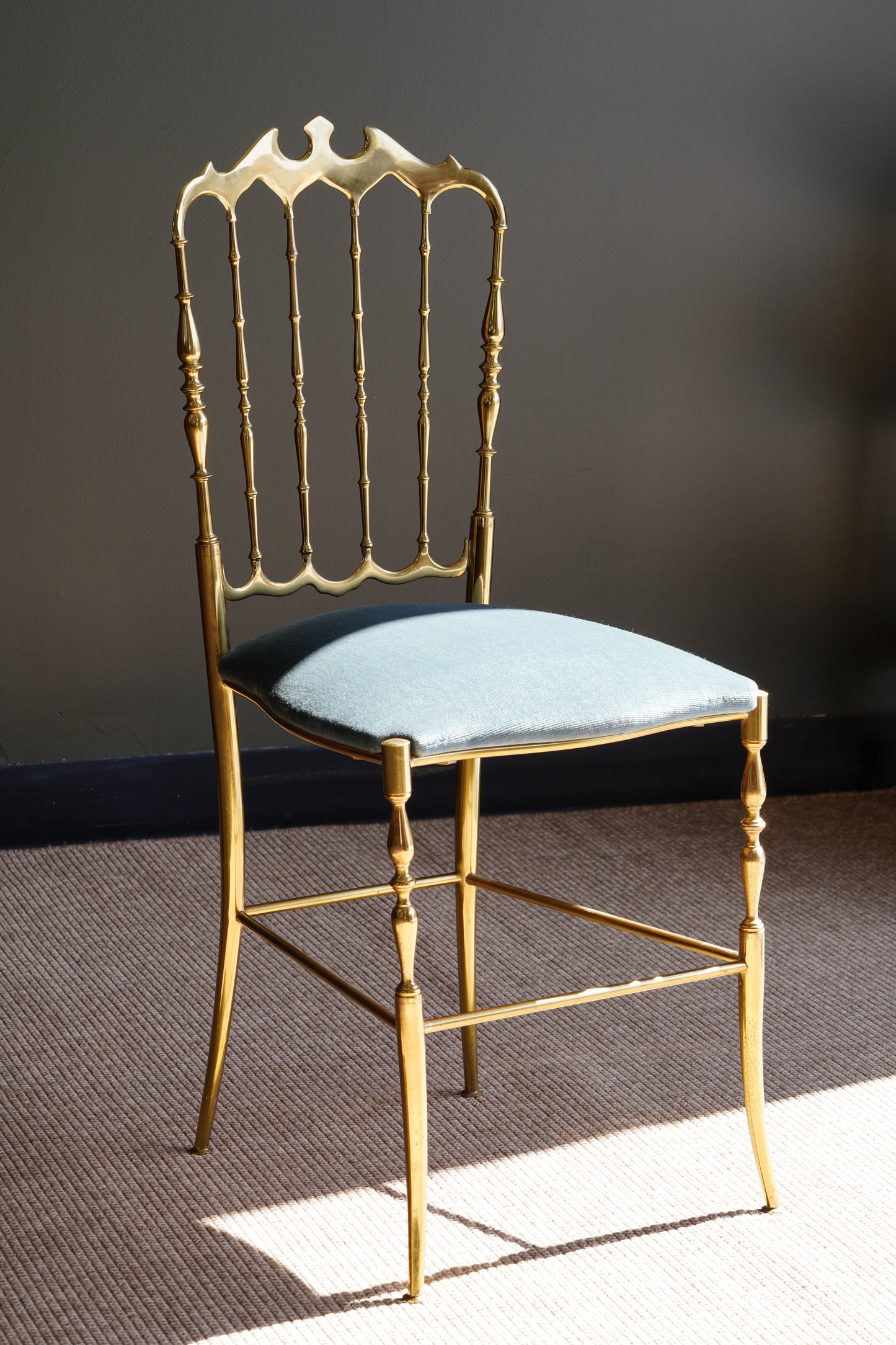 Mid-Century Italian Brass Chiavari Chair