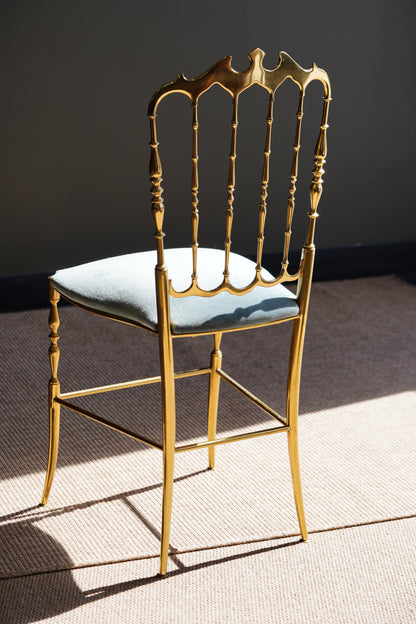 Mid-Century Italian Brass Chiavari Chair