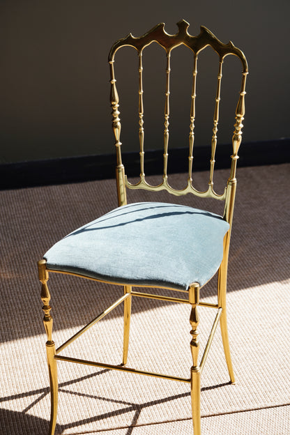 Mid-Century Italian Brass Chiavari Chair