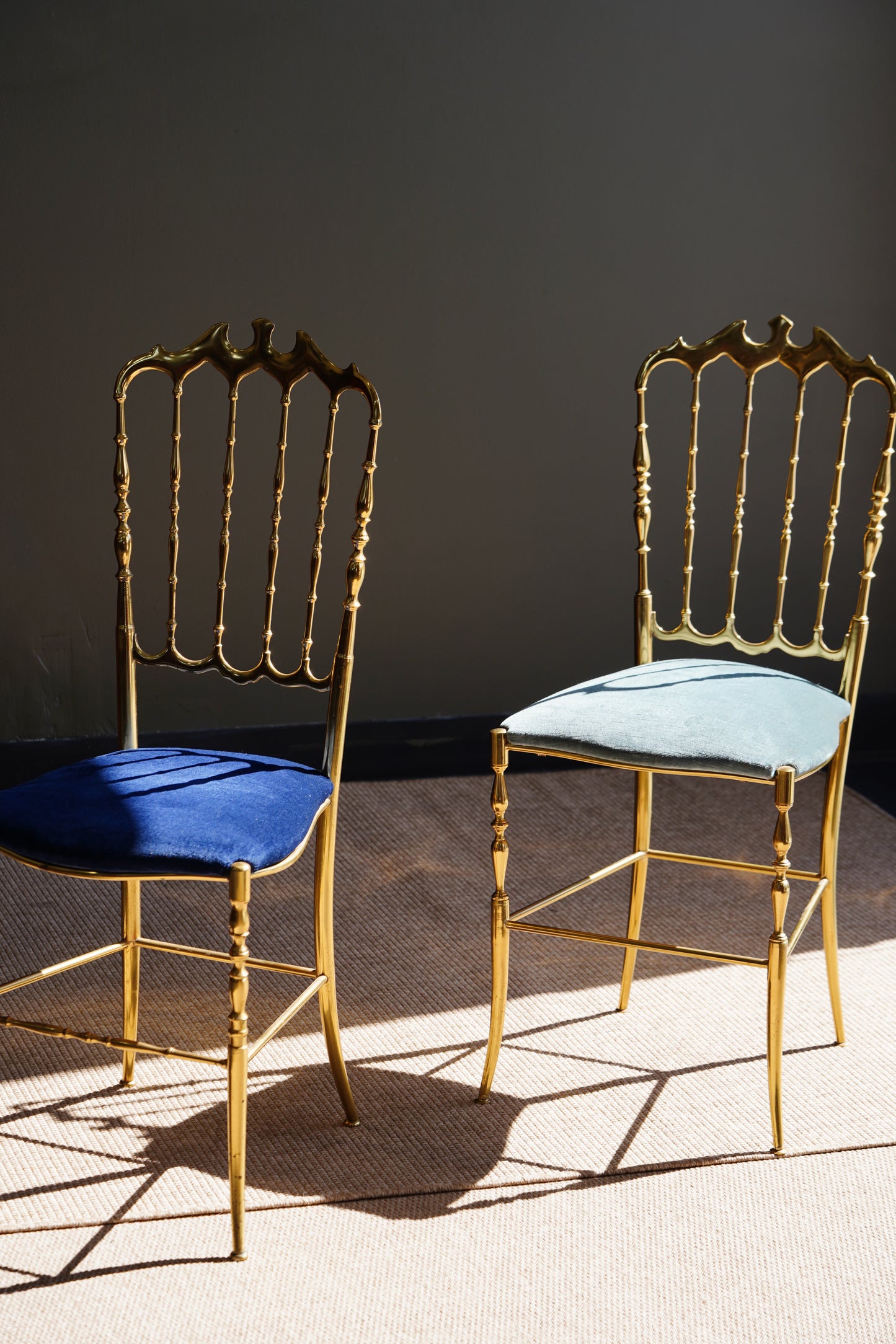 Mid-Century Italian Brass Chiavari Chair
