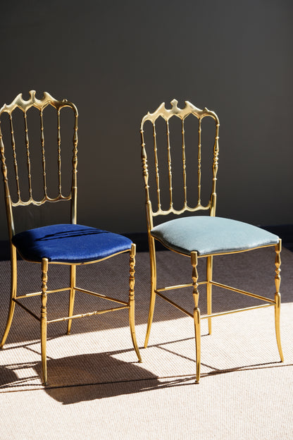 Mid-Century Italian Brass Chiavari Chair