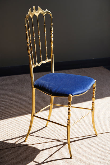 Mid-Century Italian Brass Chiavari Chair