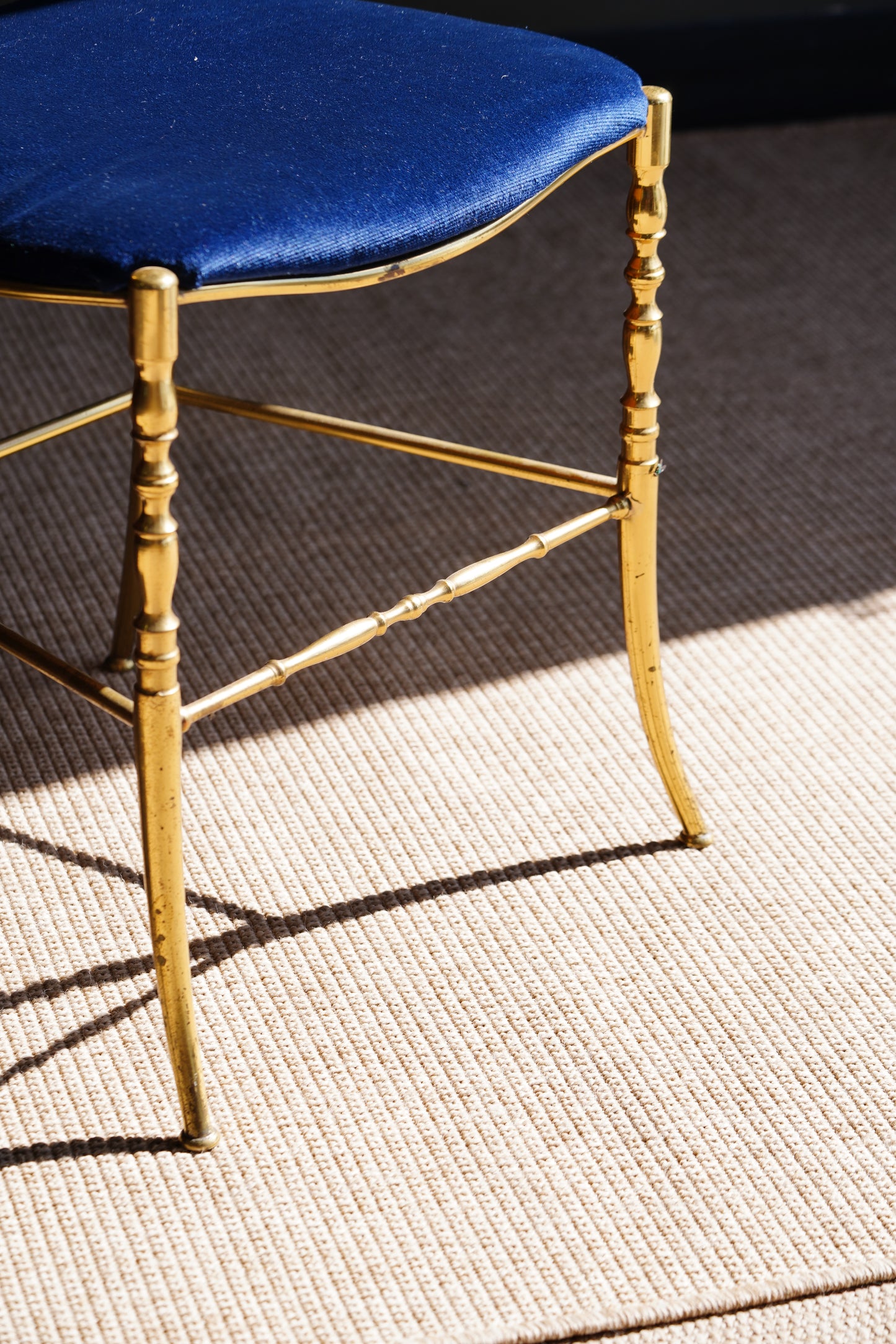 Mid-Century Italian Brass Chiavari Chair