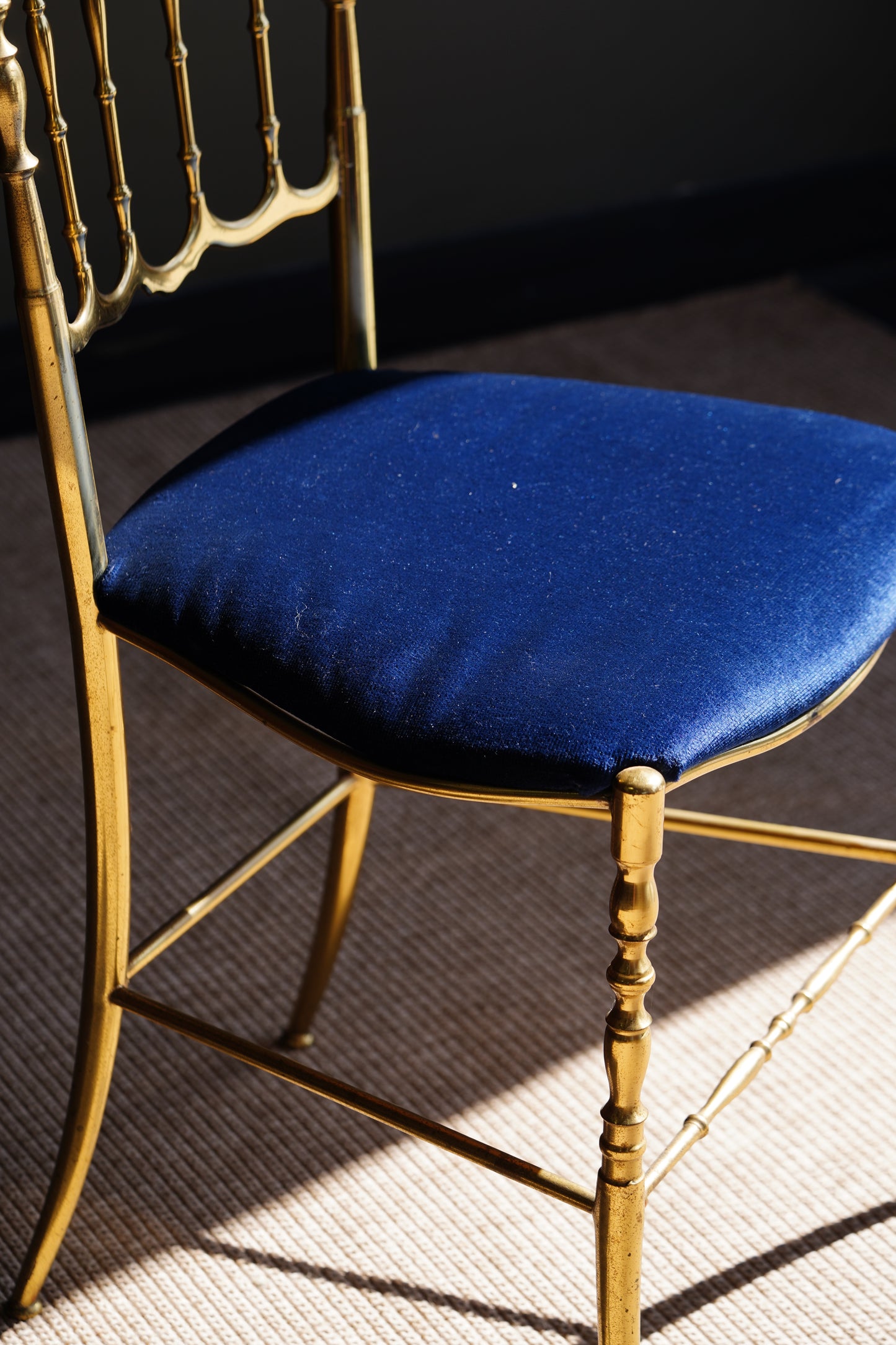 Mid-Century Italian Brass Chiavari Chair