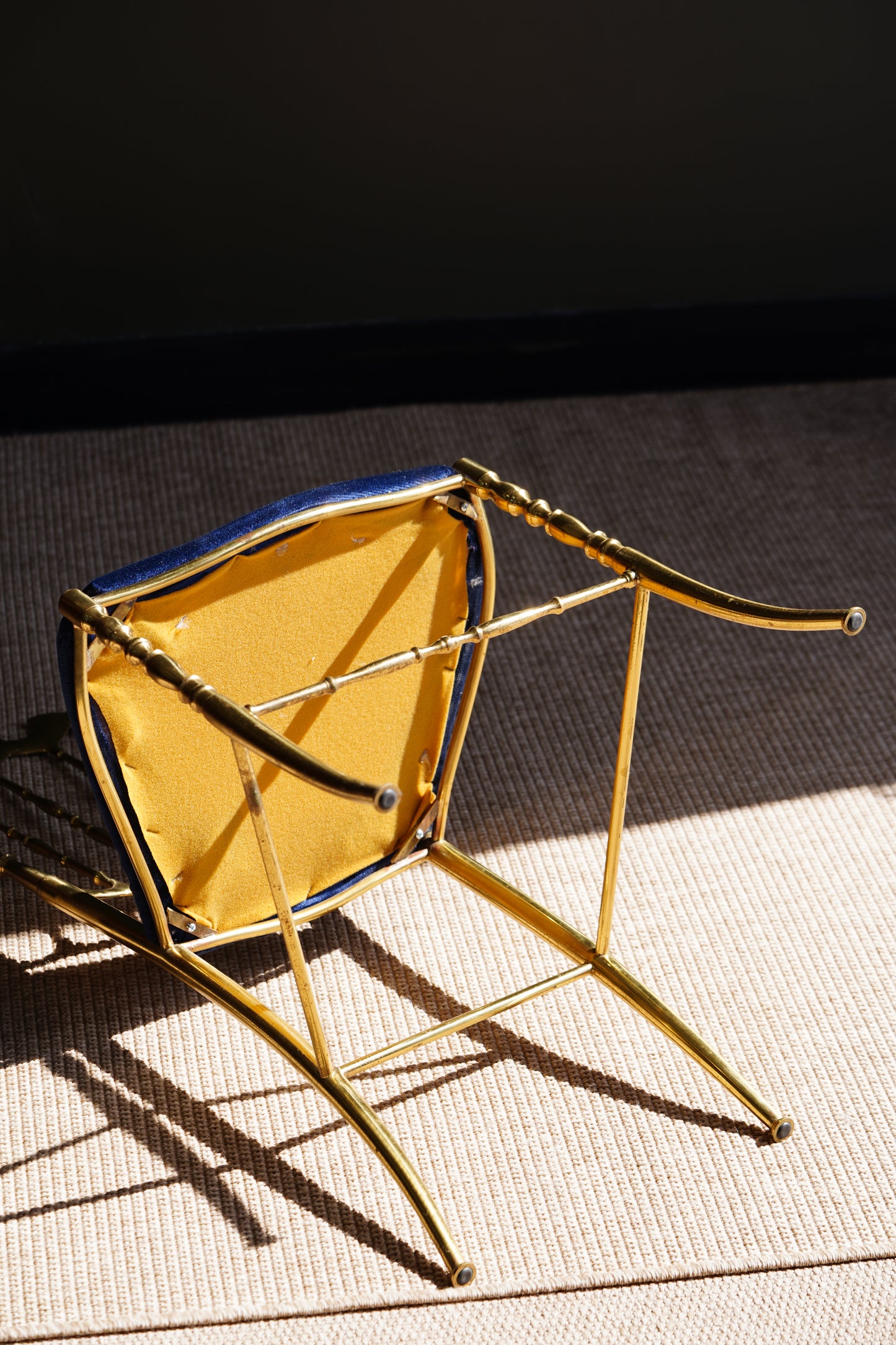 Mid-Century Italian Brass Chiavari Chair