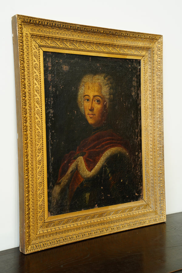 Antique Frederick the Great Portrait Oil Painting After Pesne, 18th-19th C. secondary view