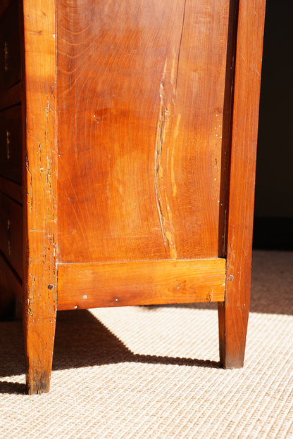 Antique French Directoire Cherry Chiffonnière, Petite Chest of Drawers