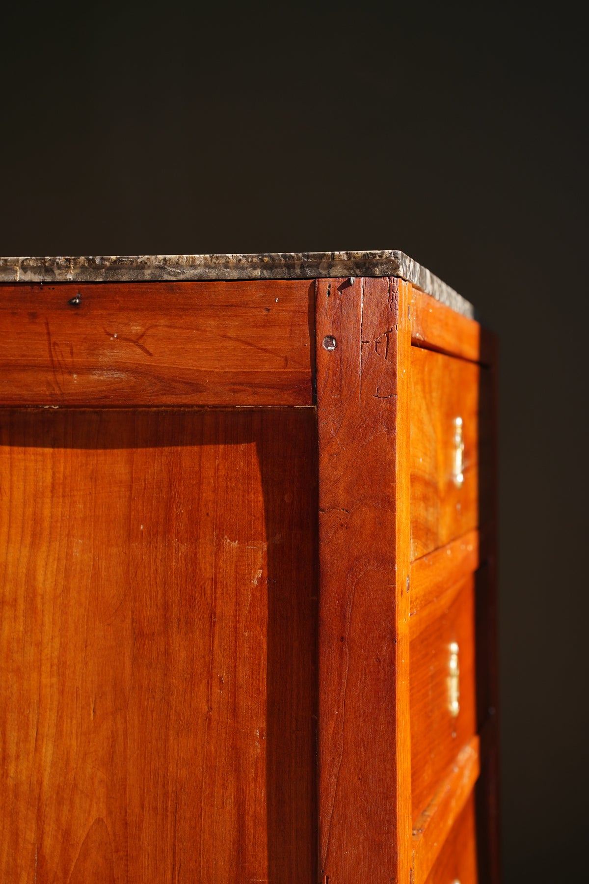 Antique French Directoire Cherry Chiffonnière, Petite Chest of Drawers