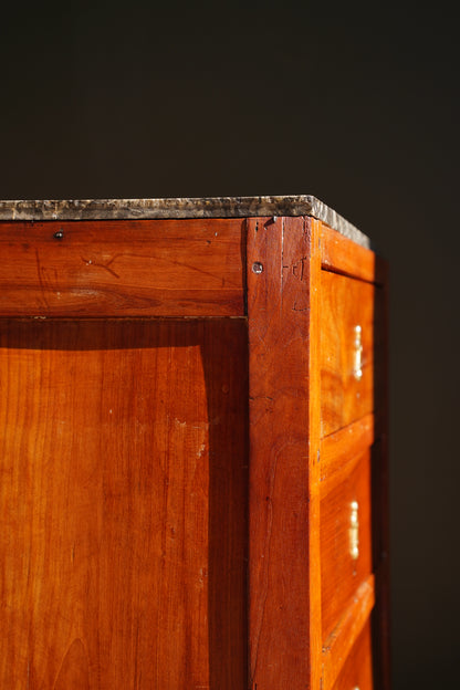 Antique French Directoire Cherry Chiffonnière, Petite Chest of Drawers