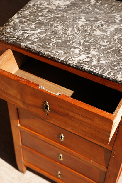 Antique French Directoire Cherry Chiffonnière, Petite Chest of Drawers