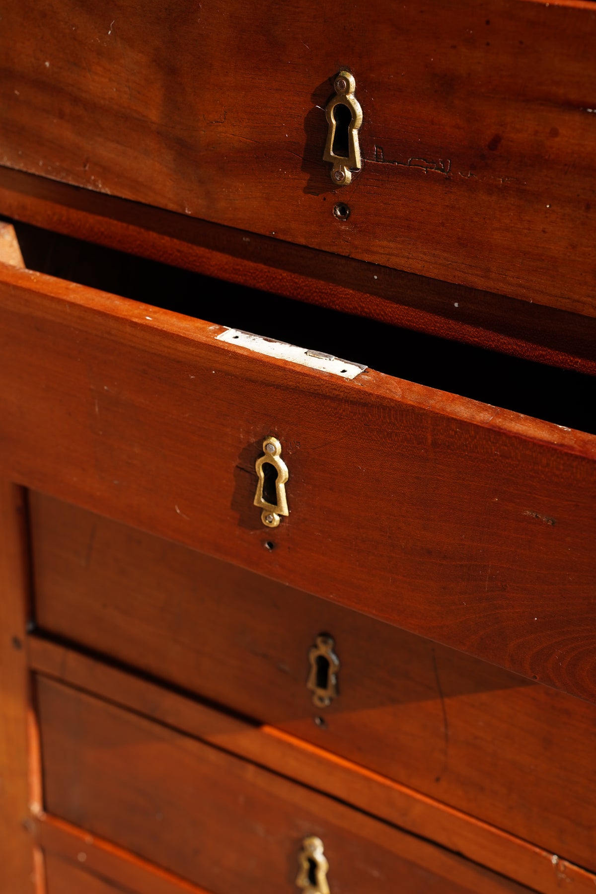 Antique French Directoire Cherry Chiffonnière, Petite Chest of Drawers