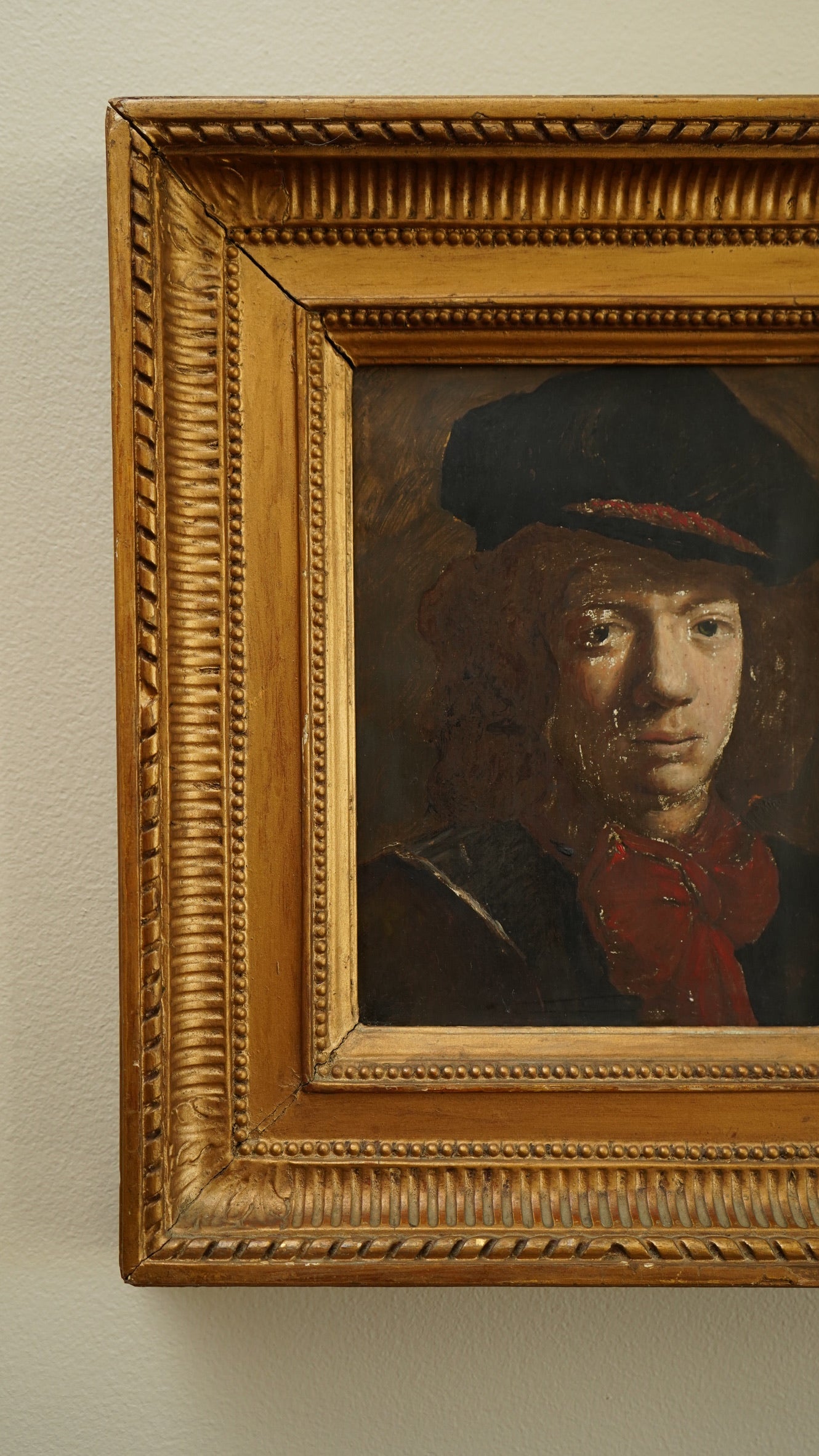 1930 Slade School Portrait Study After the Old Masters | Oil on Board by Gordon Hughes