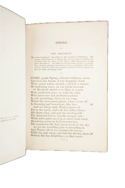 1837 Thomson's Seasons & Castle of Indolence