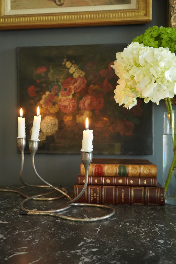 Towle Sterling Silver Modernist Candleholders – Mid-Century Sculptural Design (Set of 3)