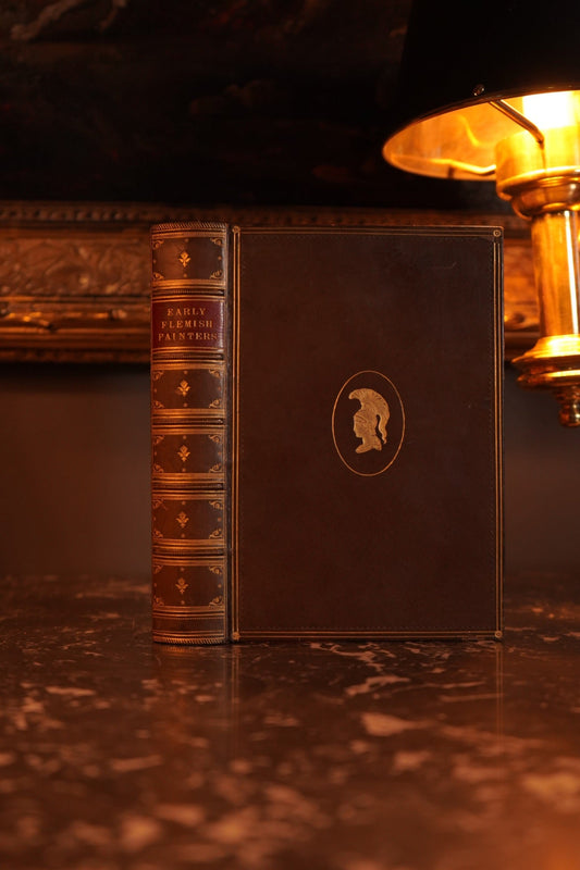 1872 " The Early Flemish Painters: Notices of Their Lives and Works" Full Leather Book
