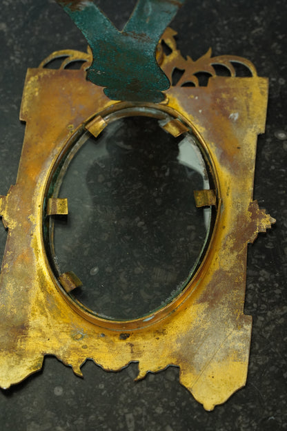 Antique Aesthetic Movement Brass Picture Frame