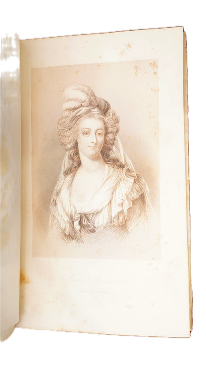 Julia Kavanagh Woman in France 1850 Antique Half-Leather Books Two Volumes