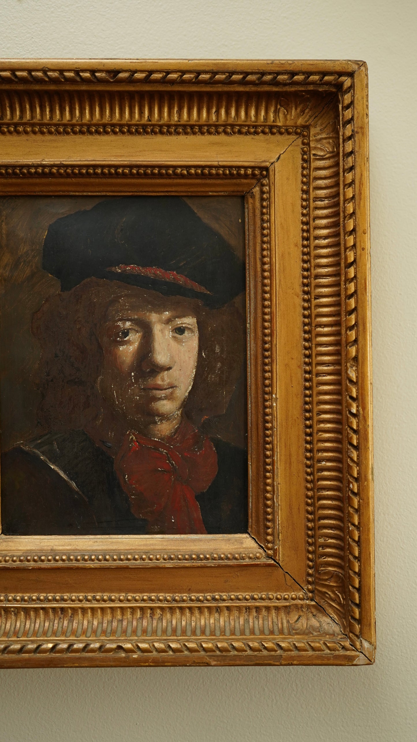 1930 Slade School Portrait Study After the Old Masters | Oil on Board by Gordon Hughes