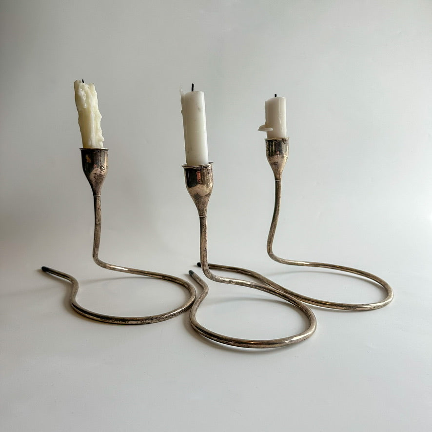 3 - Mid Century Design Towle Sterling Silver Candle Holders