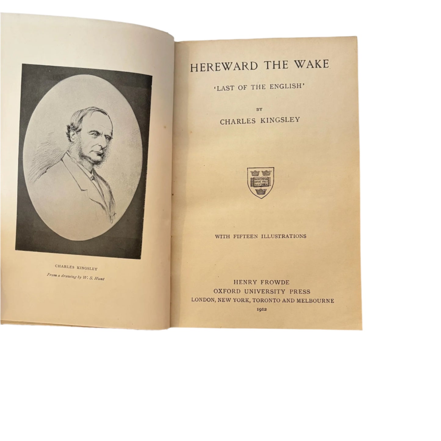 Hereward the Wake by Charles Kingsley, 1912 Historical Novel in Fine Tree Calf Binding with Illustrations