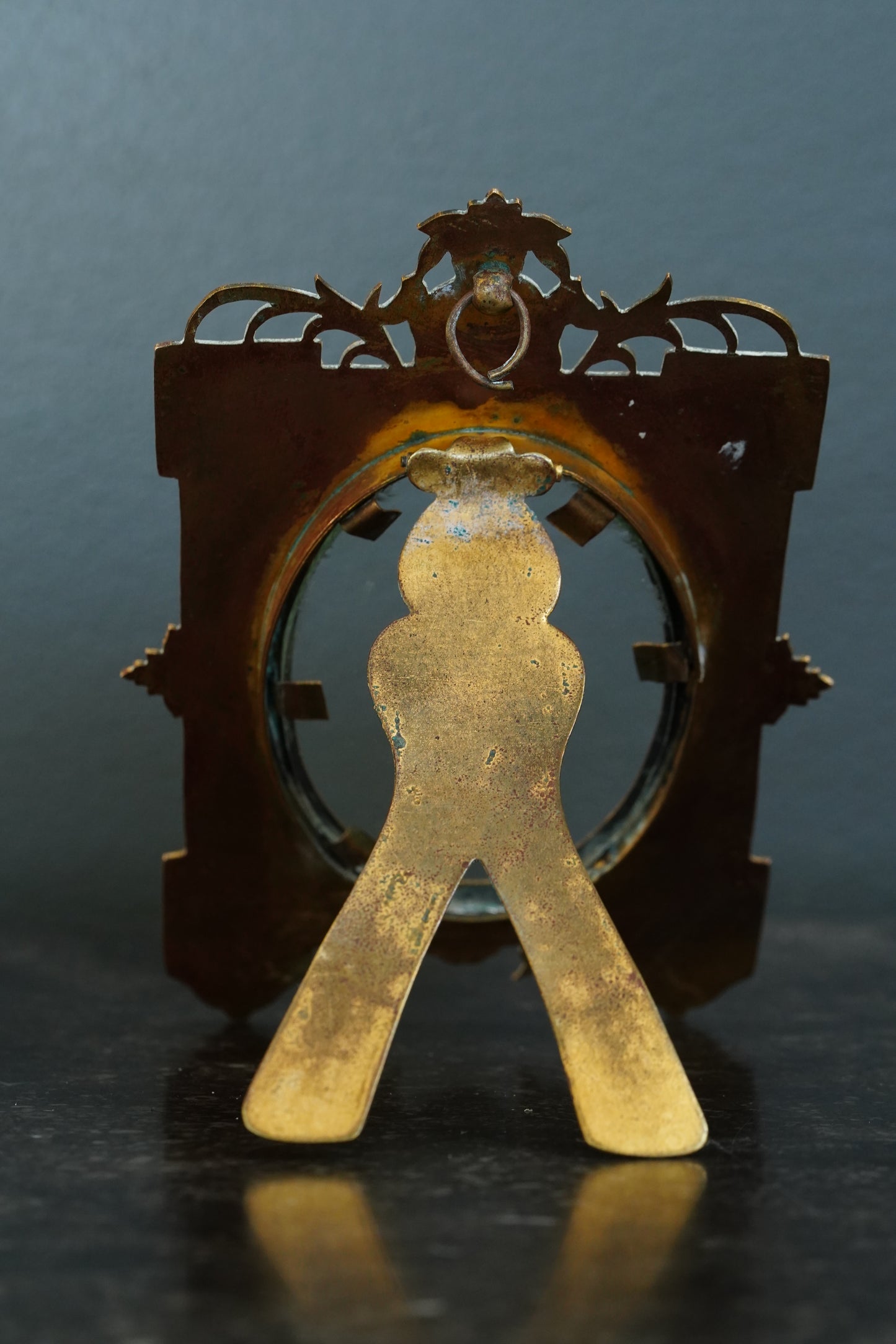 Antique Aesthetic Movement Brass Picture Frame