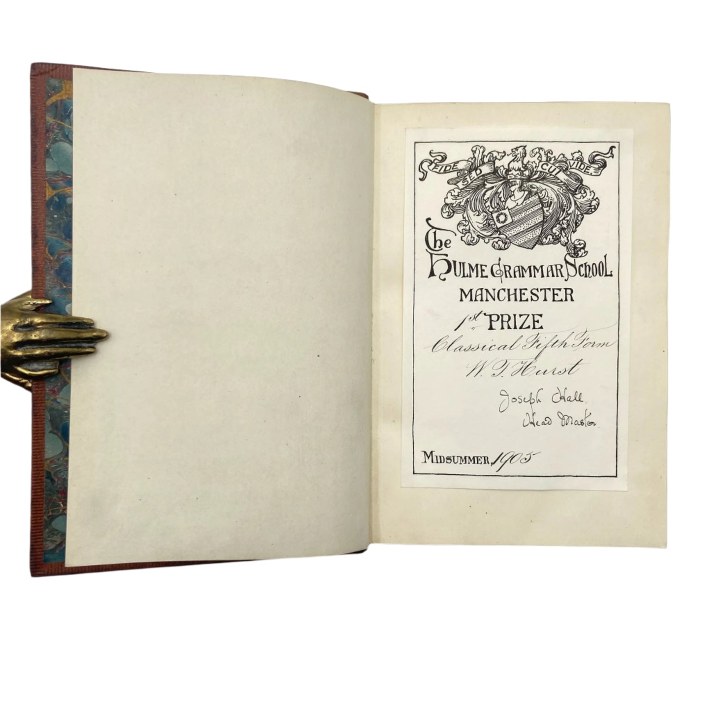 1839 "The Roman Poets of the Republic" Brown Full Leather Book