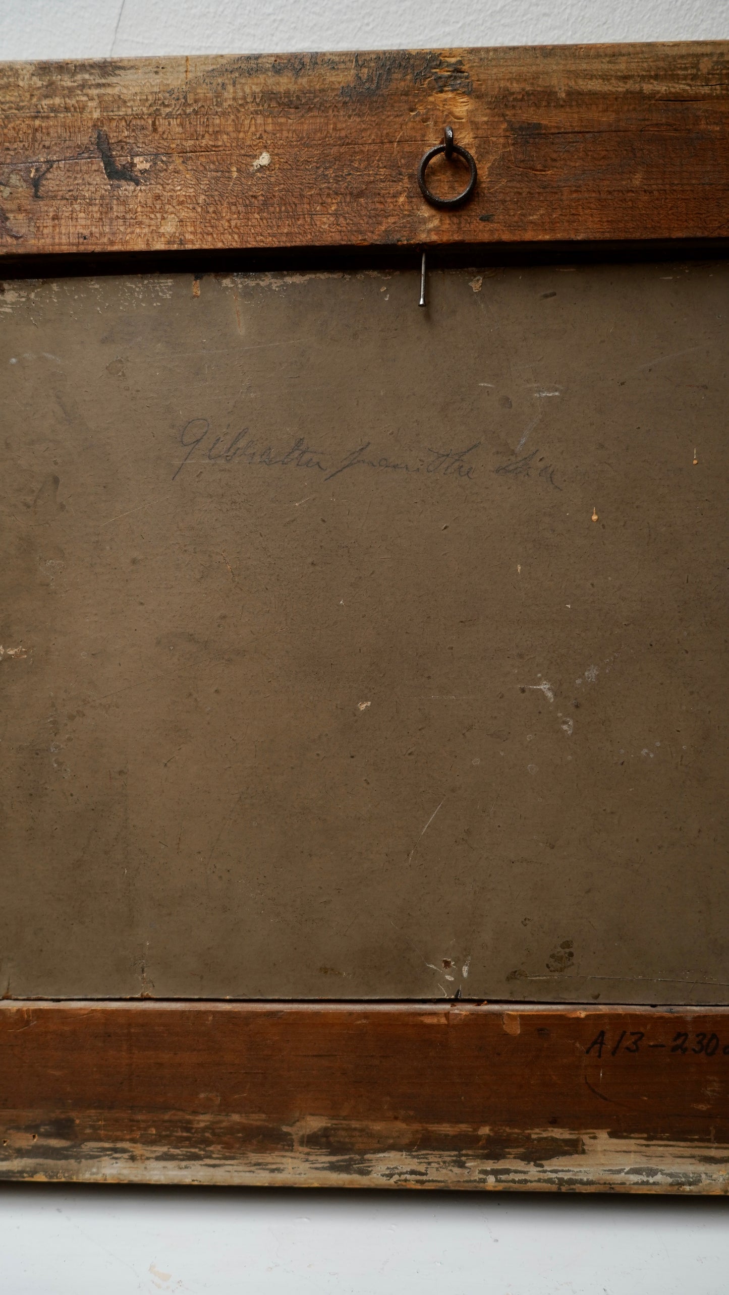 19th Century British Marine Painting – “Gibraltar from the Sea” | Antique Oil on Board in Gilt Frame