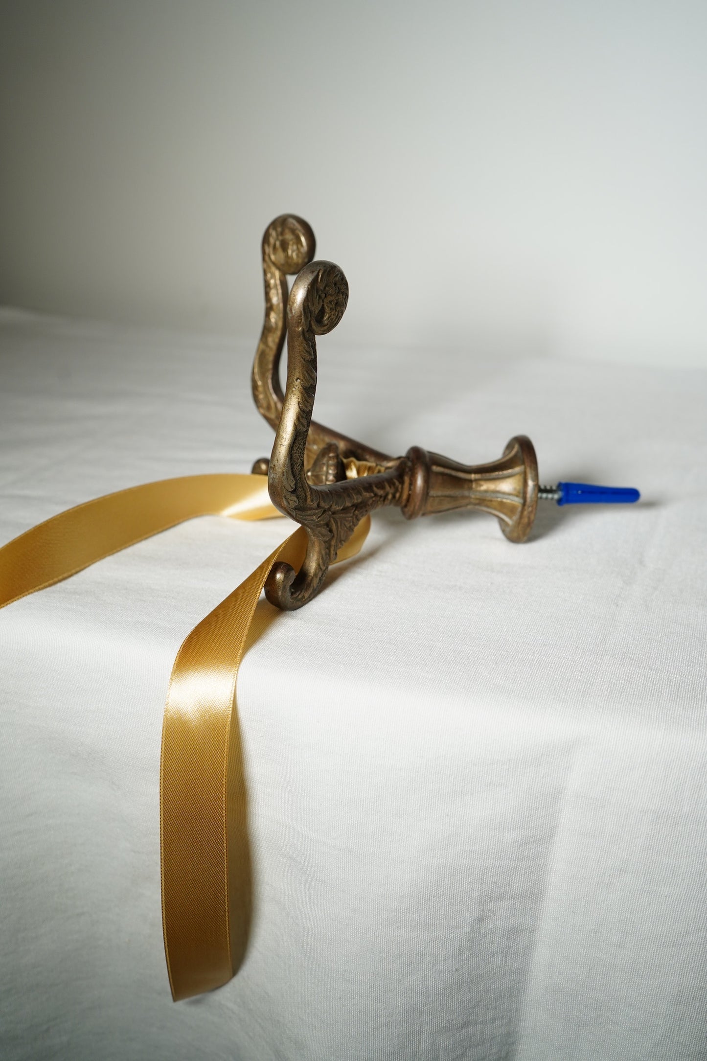 Pair of Antique Gilded Metal Rococo Revival Wall Hooks, c. 1900–1930