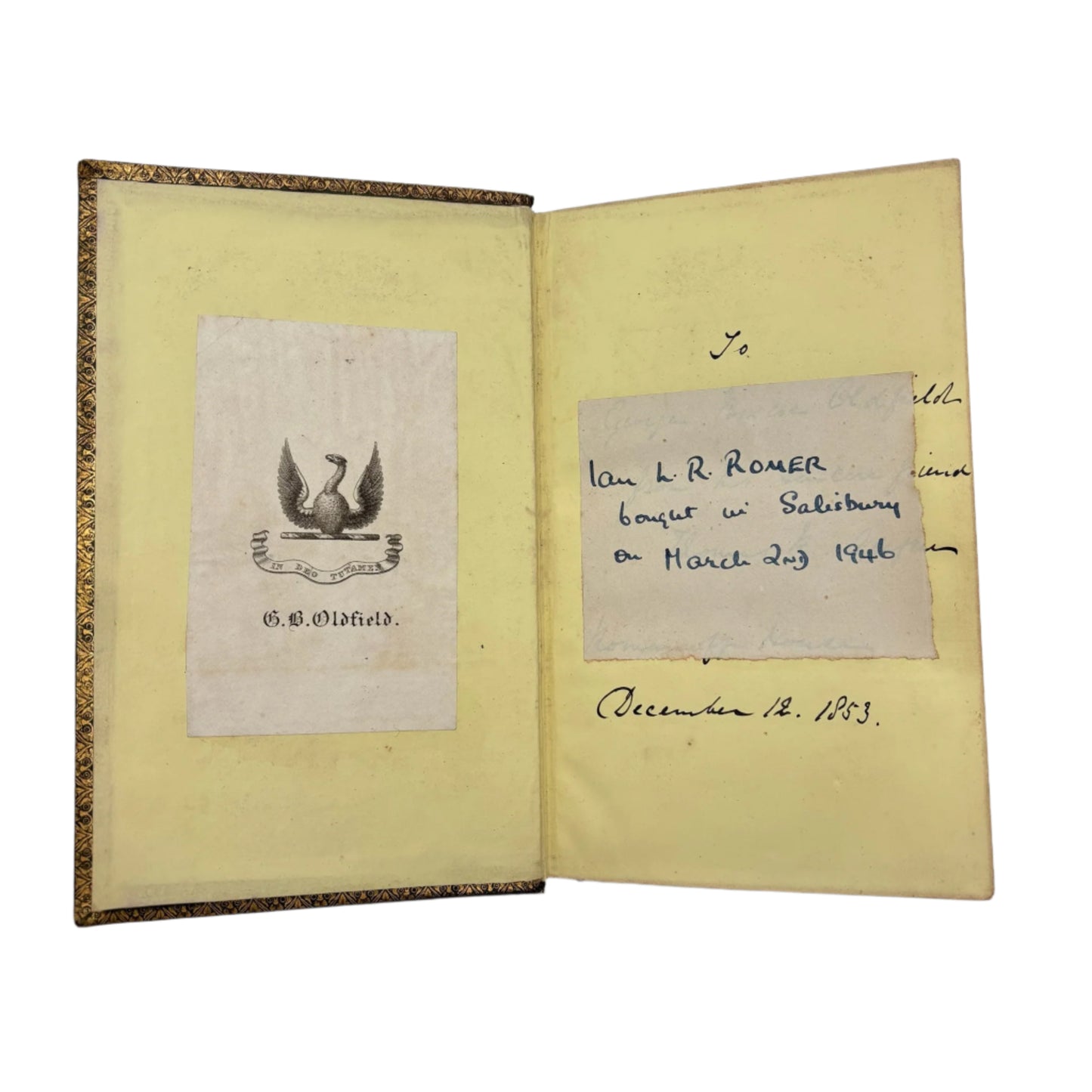 Antique Poetry Book The Complete Poetical Works of William Cowper Victorian Green Morocco Leather Binding c1853