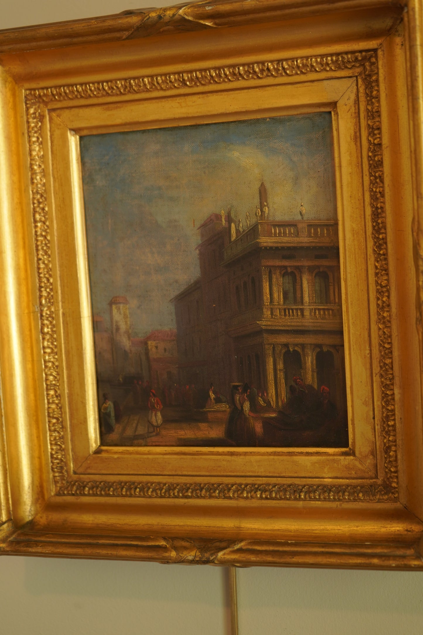 Early 19th Century Venetian School Oil Painting “The Doge’s Palace” | Antique Grand Tour Artwork in Gilt Frame