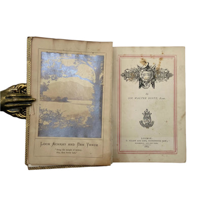Antique Poetry The Lady of the Lake by Sir Walter Scott, Mauchline Binding Book