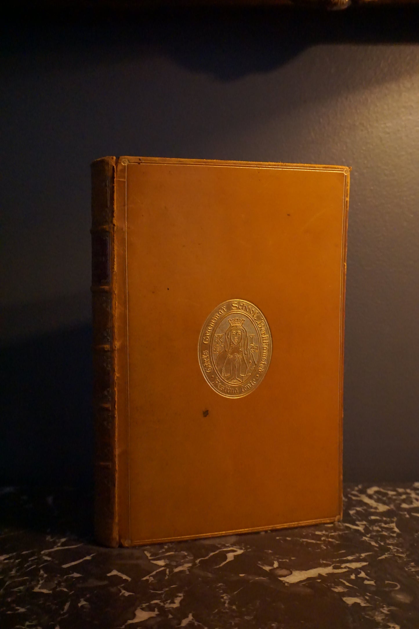 1895 "The Story of English Literature" Brown Full Leather Book